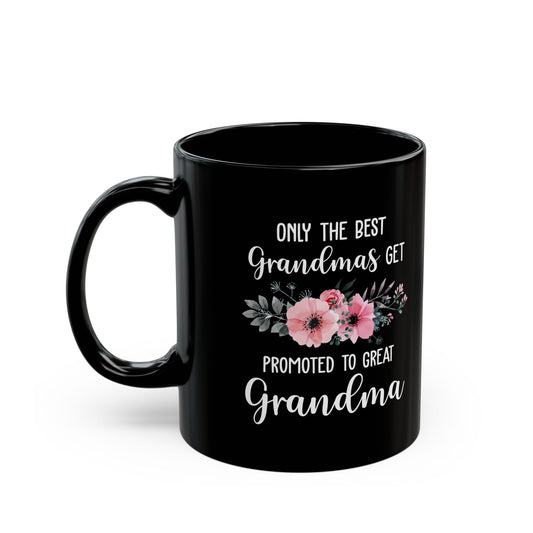 Promoted to Great Grandma Mug – Sentimental & Floral Gift