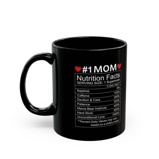 #1 Mom Nutrition Facts Mug - Supermom Gift for Motherhood Appreciation