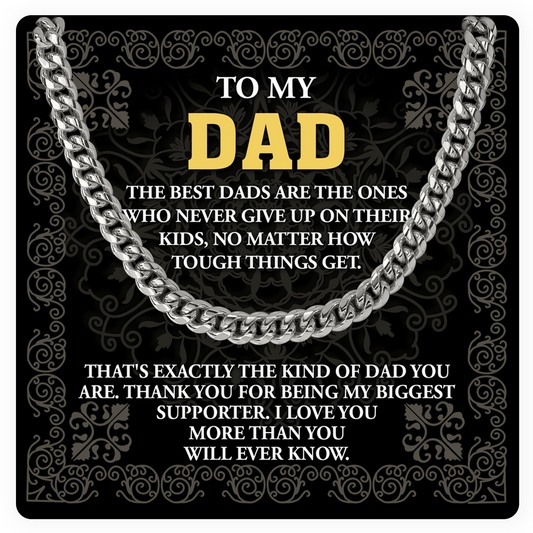 Best Dad Cuban Link Chain – Thoughtful Gift for Dad from Son or Daughter