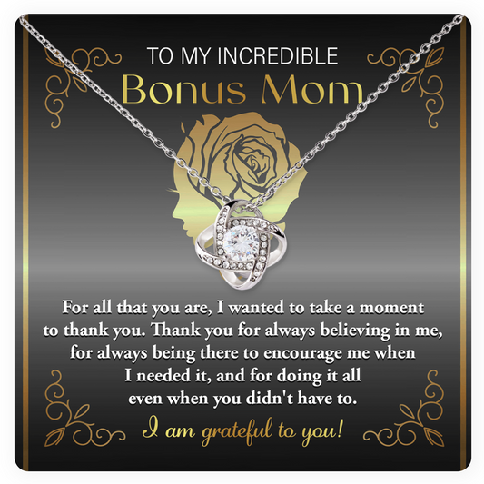 Bonus Mom Eternal Love Necklace – Thoughtful Gift for Stepmom