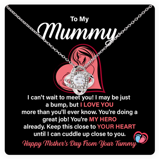 To My Mummy Pendant Necklace - A Heartfelt Gift for Expecting Mothers