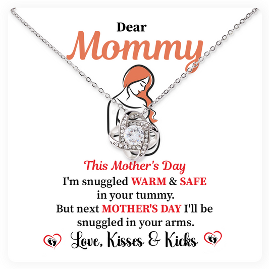 Dear Mommy Pendant Necklace - A Loving Gift for Expecting Mothers