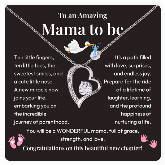 Mama to Be Heart Pendant Necklace - A Beautiful Gift for Expecting Mothers