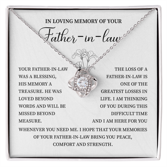 In Loving Memory of Father-in-Law - Sentimental Keepsake Necklace