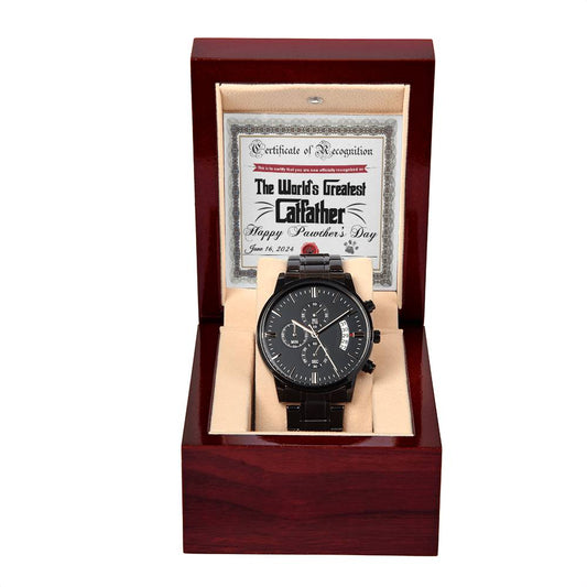 The World's Greatest Catfather Watch – Luxury Chronograph with Pawther’s Day Certificate