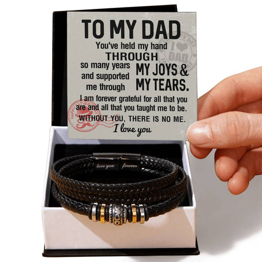 To My Dad Leather Bracelet – Sentimental Gift for Father