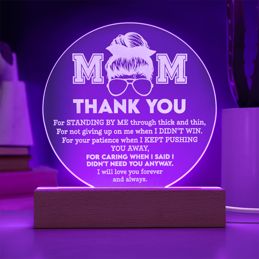 Thank You Mom Personalized Gift - Forever Love and Appreciation for All Her Support